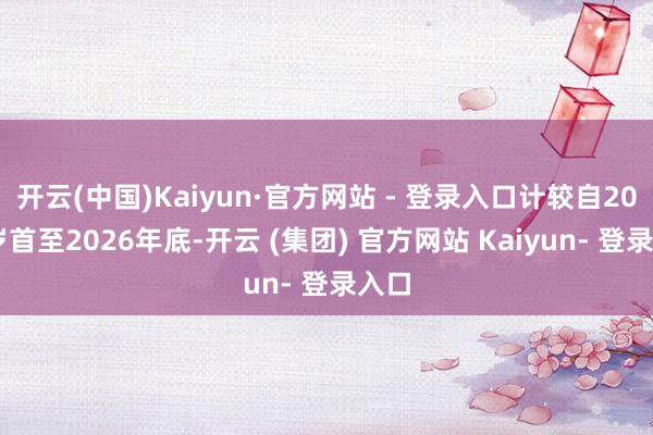 开云(中国)Kaiyun·官方网站 - 登录入口计较自2025岁首至2026年底-开云 (集团) 官方网站 Kaiyun- 登录入口