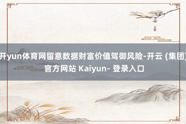 开yun体育网留意数据财富价值驾御风险-开云 (集团) 官方网站 Kaiyun- 登录入口