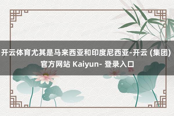 开云体育尤其是马来西亚和印度尼西亚-开云 (集团) 官方网站 Kaiyun- 登录入口