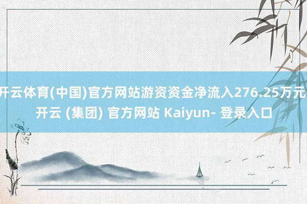 开云体育(中国)官方网站游资资金净流入276.25万元-开云 (集团) 官方网站 Kaiyun- 登录入口