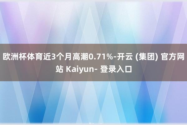 欧洲杯体育近3个月高潮0.71%-开云 (集团) 官方网站 Kaiyun- 登录入口