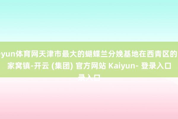 开yun体育网天津市最大的蝴蝶兰分娩基地在西青区的张家窝镇-开云 (集团) 官方网站 Kaiyun- 登录入口