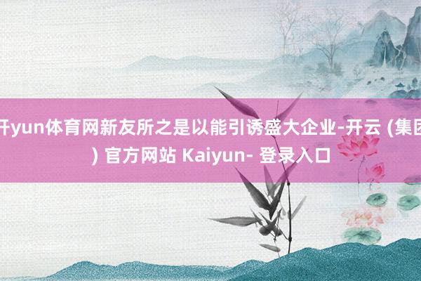 开yun体育网新友所之是以能引诱盛大企业-开云 (集团) 官方网站 Kaiyun- 登录入口