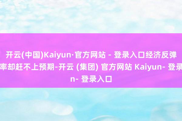 开云(中国)Kaiyun·官方网站 - 登录入口经济反弹的速率却赶不上预期-开云 (集团) 官方网站 Kaiyun- 登录入口