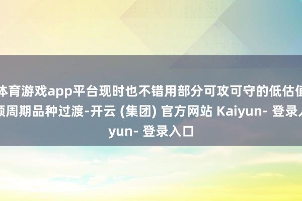 体育游戏app平台现时也不错用部分可攻可守的低估值、顺周期品种过渡-开云 (集团) 官方网站 Kaiyun- 登录入口
