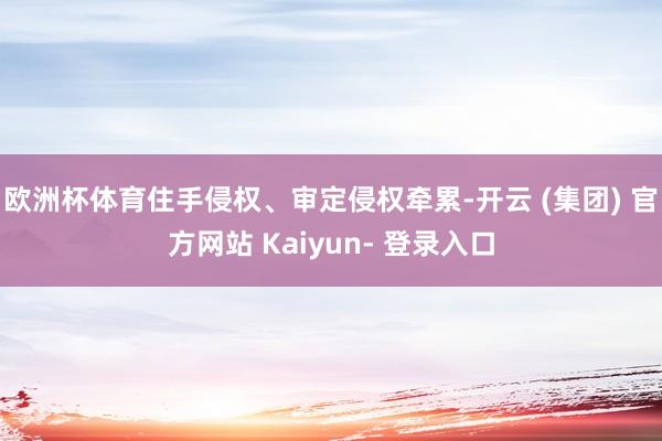 欧洲杯体育住手侵权、审定侵权牵累-开云 (集团) 官方网站 Kaiyun- 登录入口