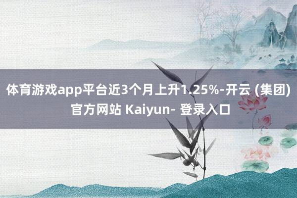 体育游戏app平台近3个月上升1.25%-开云 (集团) 官方网站 Kaiyun- 登录入口